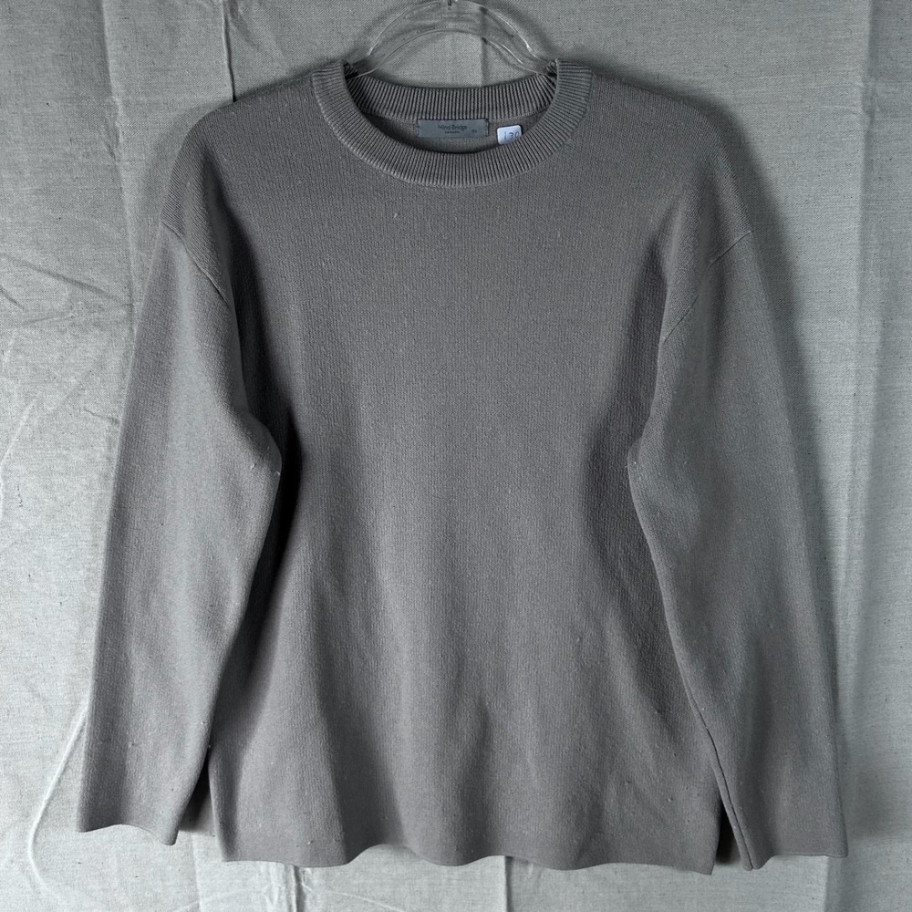 Mind Bridge Common Mens Crewneck Sweater Taupe Grey Knit Size 100‎ L